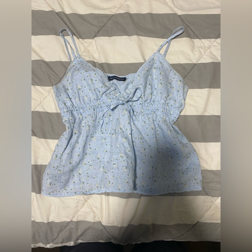 Brandy Melville Babydoll Floral Tank